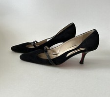 Auth Christian Louboutin Suede Leather Heels Size 35