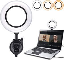 Video Conference Lighting Kit,Computer/Laptop Moniter LED Video Light Dimmable 6