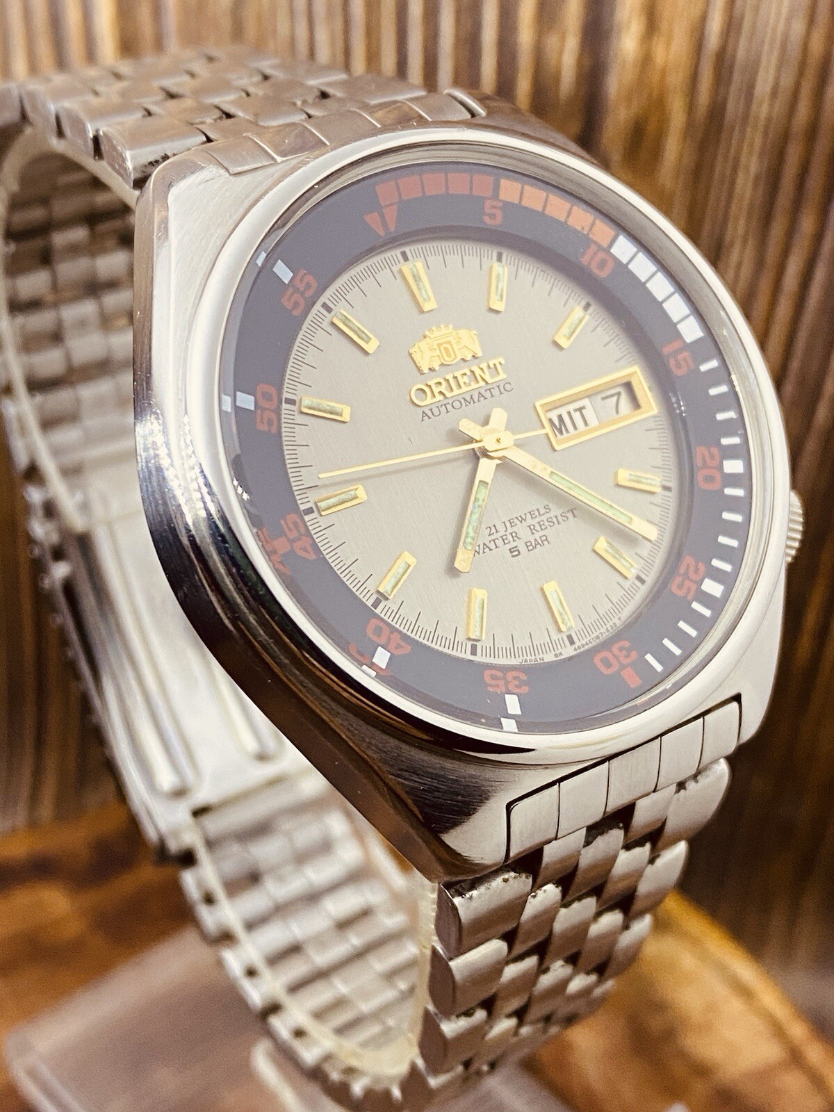 Orient Day/Date World Timer Automatic 46943 CA Me… - image 6