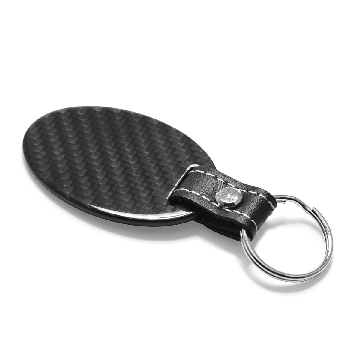 for Nissan Rogue Real Carbon Fiber Large Oval Shape Leather Strap