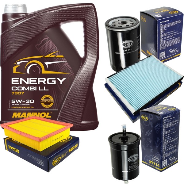 Sct Inspektionspaket 5L Mannol Energy Combi Ll 5W-30 FüR Vw Golf Iv Cabriolet-image