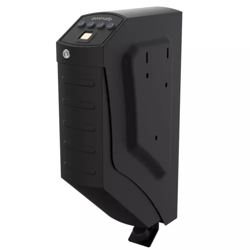 awesafe Quick Access Mounted Handgun Safe With Keys Drop down Keypad Lock