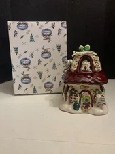 2009 Blue Sky Twas The Night Before Christmas Tealight House Heather Goldminc