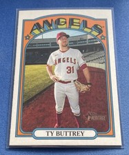 2021 Topps Heritage #4 Ty Buttrey Los Angeles Angels