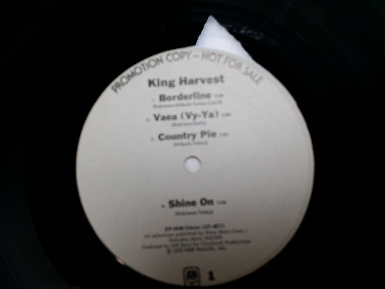 King Harvest / Self-Titled (1975) -Vinyl Pop Rock - Borderline / Shine On Promo