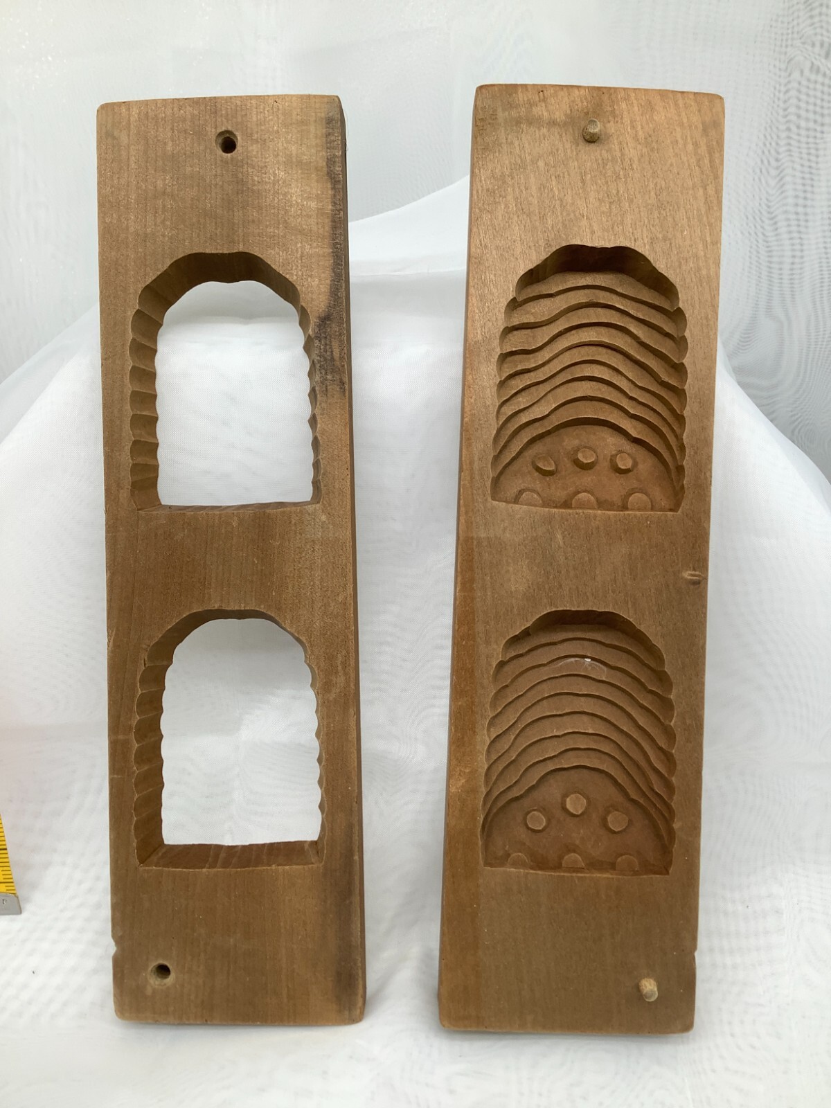 Molde de pastel japonés Kashigata de madera tallada a mano raíz de loto 10,6 ...