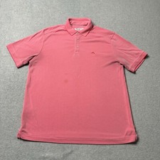 Tommy Bahama Island Zone Polo Shirt Mens Medium Pink Solid Beach Preppy Adult