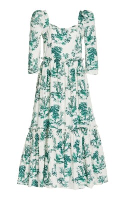 Cara Cara Blue Hill Forest Green Toile Dress Size 6 | eBay Cara Cara Blue Hill Forest Green Toile Dress Size 6 | eBay