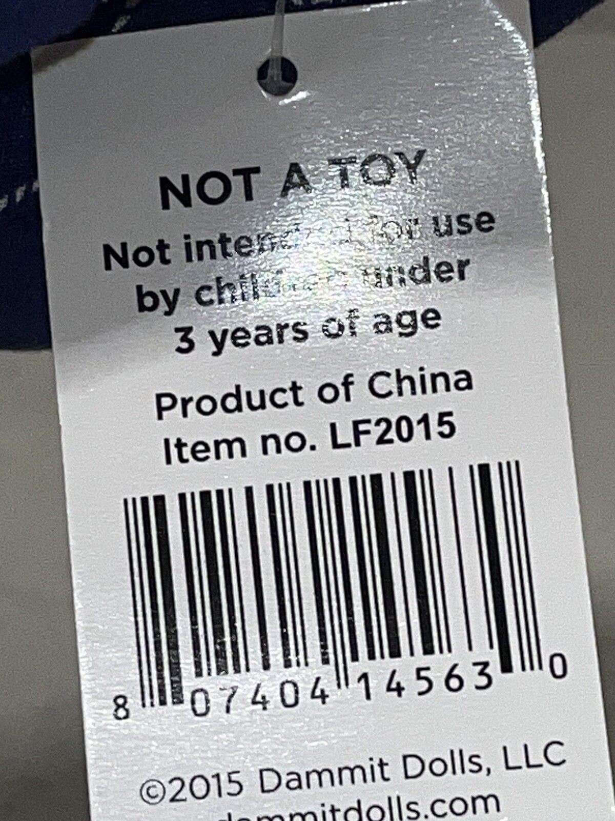 Dammit Doll 12” Stuffed Plush Doll Knots Nautical Navy Blue New