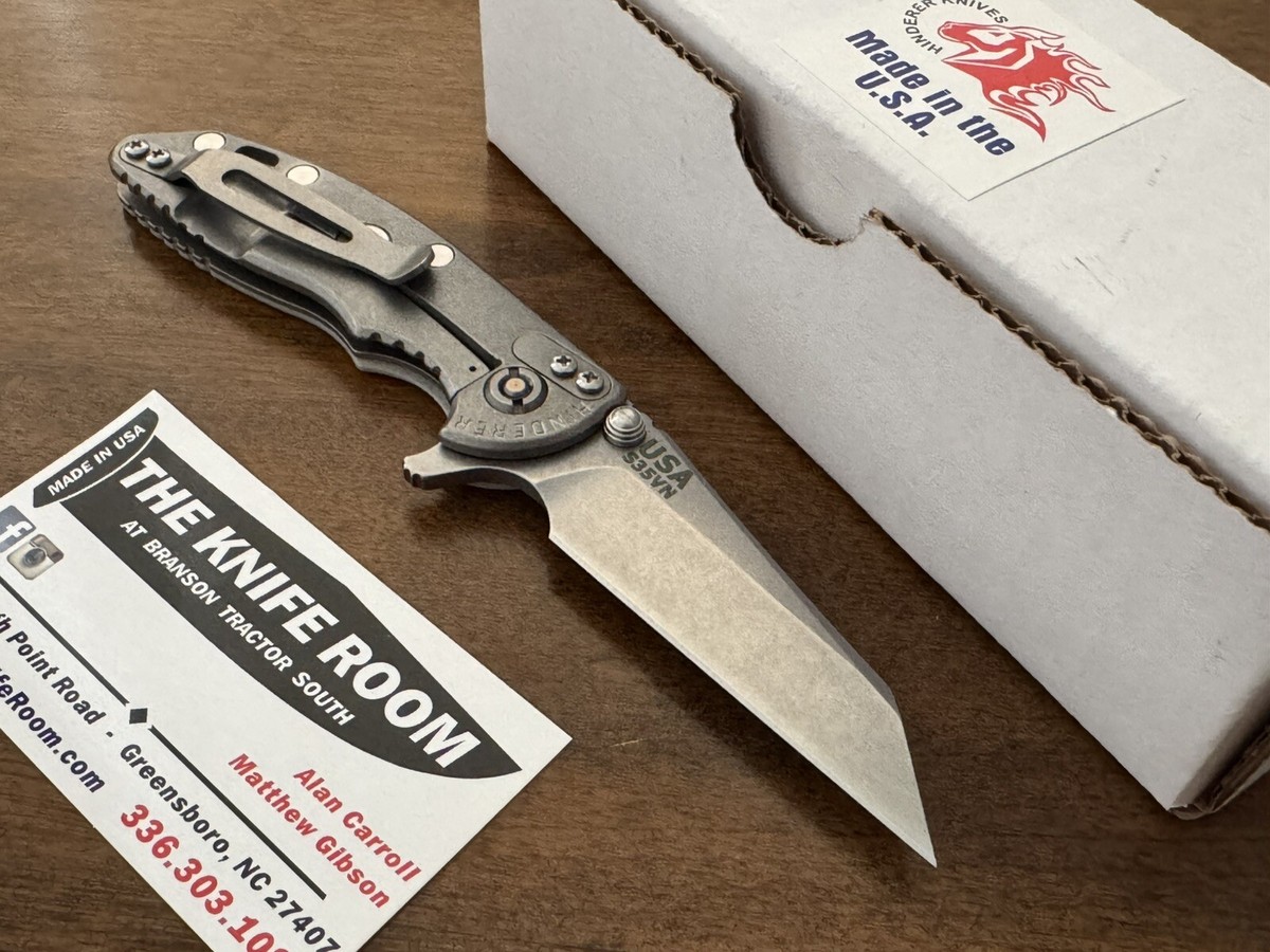 Rick Hinderer XM-18 3” Wharncliffe Folding Knife S35VN Blade G10 +