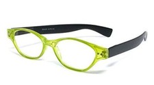 Calabria R544S Spring Hinge Designer Reading Glasses in Green-Black ; 3.25