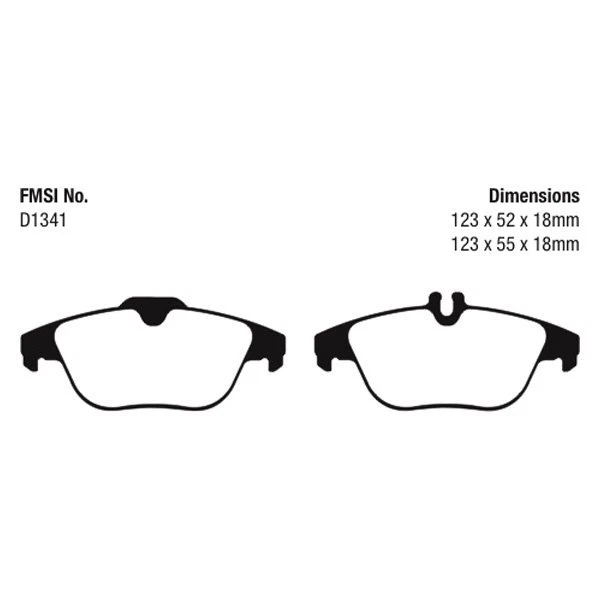 Pastilhas de freio traseiras EBC DP41990R Yellowstuff para 2010-2014 Mercedes-Benz E350 - Imagem 4 de 4