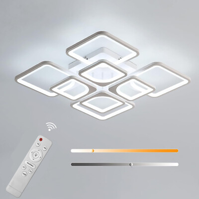 5/8 Köpfs Deckenleuchte LED Dimmbar Wohnzimmer Deckenlampe Mit Fernbedienung DE