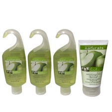4 Lot Avon Naturals Shower Gel Apple  Honeysuckle And Body Polish 5 Oz Sealed