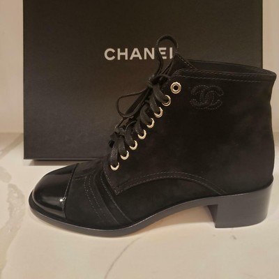 chanel cap toe ankle boots