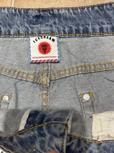 BBC denim Shorts IceCream Run Dog classic jeans Mens Summer - Picture 3 of 11