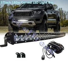 Single Row 37inch 180W Curved Led Work Light Bar Combo Offroad Truck Boat 39 38"