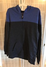 Blue Hoodied Zipper Sweatshirt Boys XL 16