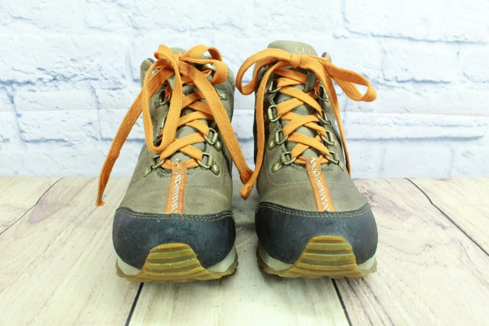 LL Bean Niños Cuero Tostado Con Cordones Impermeable Aislado Senderismo Botines Talla 3 Foto 4 de 4