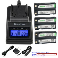 Kastar Battery LCD Fast Charger for D-Li1 Ei-D-Li1 Trimble 52030 Trimble 54344