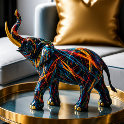 Neon Elephant Statue That Sparks Conversation