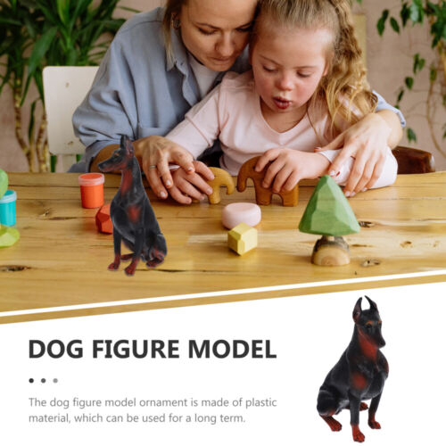 Simulierter Dobermann Ornamente Tierfigur gefälschtes Modell Kind Hund Figuren Spielzeug - Bild 6 von 12