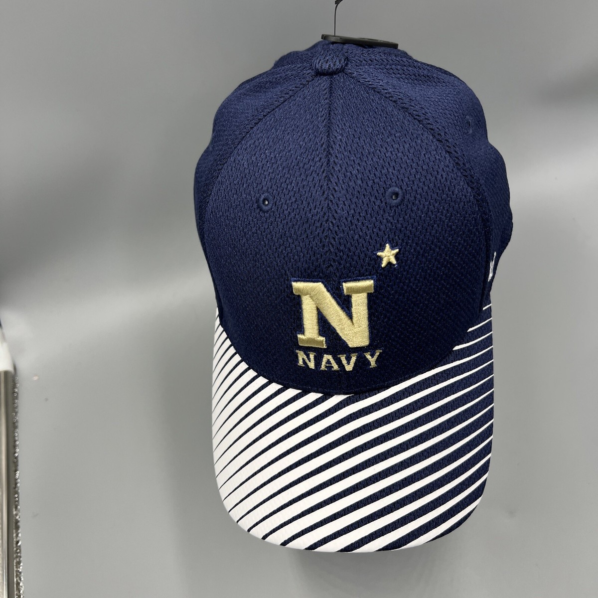 47 Brand Contender Stretch Fit Hat. Navy Midshipmen NCAA Cap. Blue