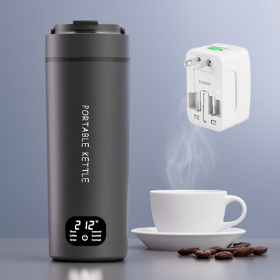 Dual Voltage Portable Electric Kettle Travel Hot Water for Tea, Coffee, 6 Temper