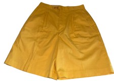 Vintage Gator Of Florida Womens Pleated Front Shorts Sz 14 Yellow