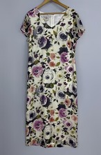 Beautiful Rare Vintage LAURA ASHLEY Silk Summer Floral Colored Dress Size 44
