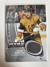 2022-23 UD Trilogy #RR-22 Kaedan Korczak Rookie Renditions Jersey Vegas Knights
