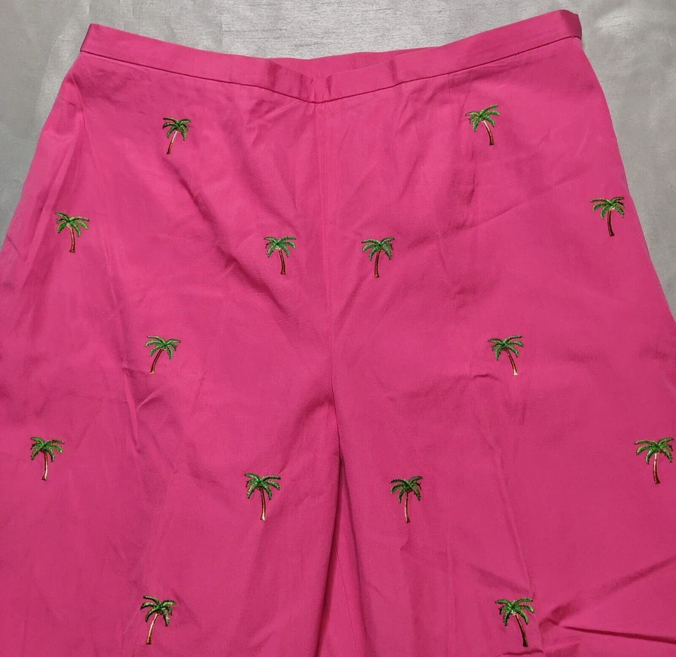 Pantalones chinos BROOKS BROTHERS 346 para mujer talla 8 rosa bordados forrados de palmera Foto 2 de 4