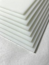 White Marine Board HDPE Polyethylene Plastic Sheet 1/4" x 12" x 12 Pack Of 8