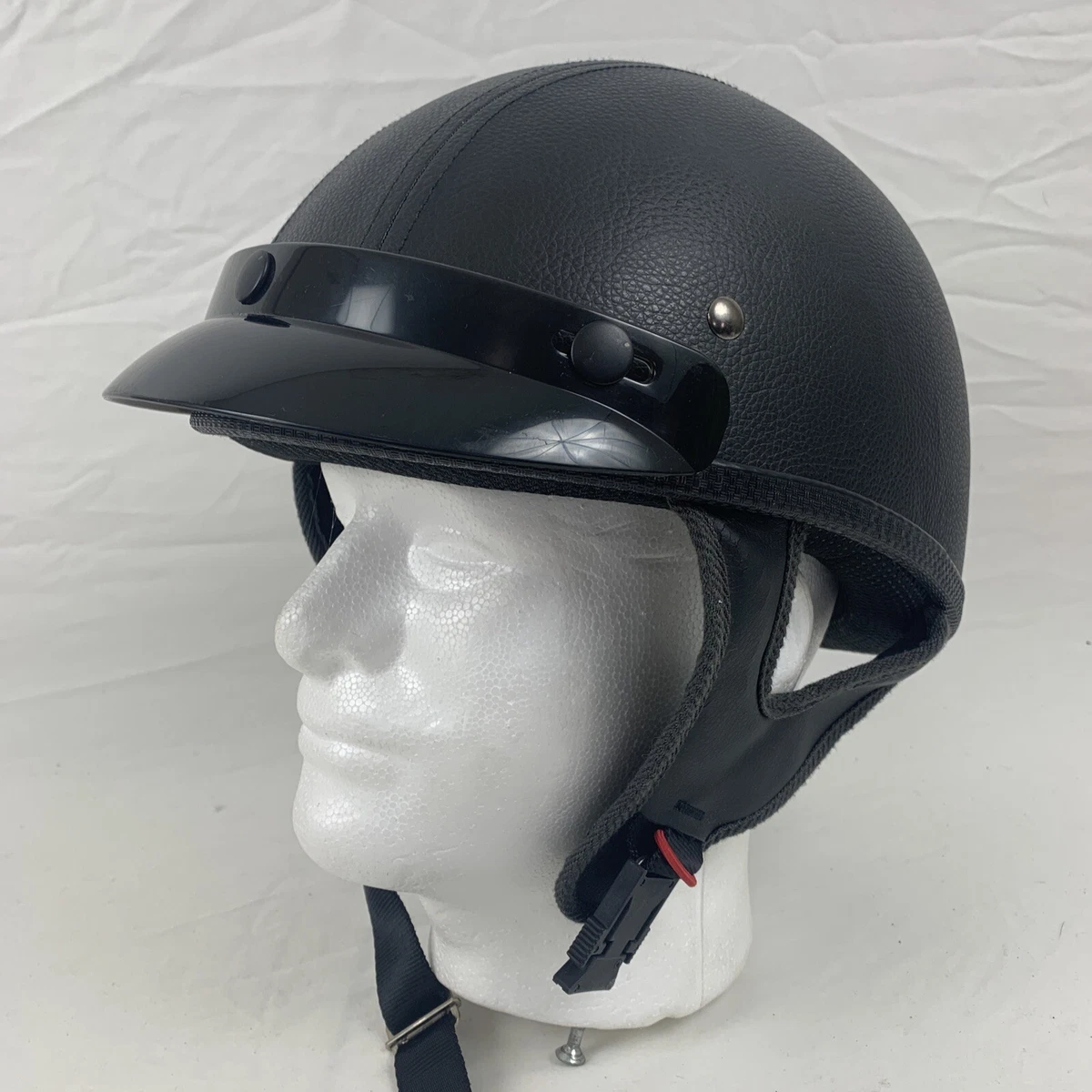 Vega Warrior Helmet Matte Black W Visor Small Fiber Glass DOT