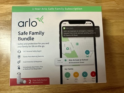 Arlo Safe Family Bundle - 1-Year Safe Family Plan & 2 Safety Key Rings Buttons