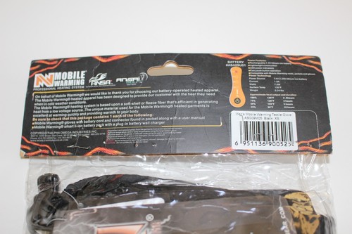 Mobile Warming Men's Textile Gloves BLACK XS ASG09M05 NEW - Picture 3 of 6