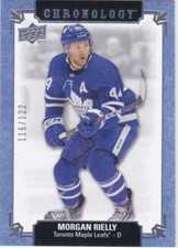 19/20 CHRONOLOGY..MORGAN RIELLY..METALLIC BLUE../122..CARD # 153..MAPLE LEAFS