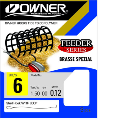 Owner Feeder Brasse Spezial (FRL-319) Gr. 8 / 0,20mm - Feederhaken gebunden