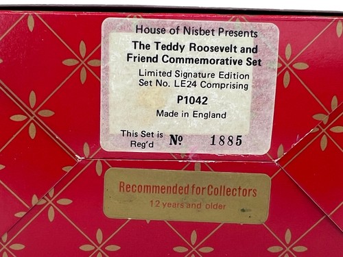 Peggy Nisbet 1983 LE Teddy Roosevelt w Friend Bear Costume Doll Boxed Tag 8in - Picture 11 of 23