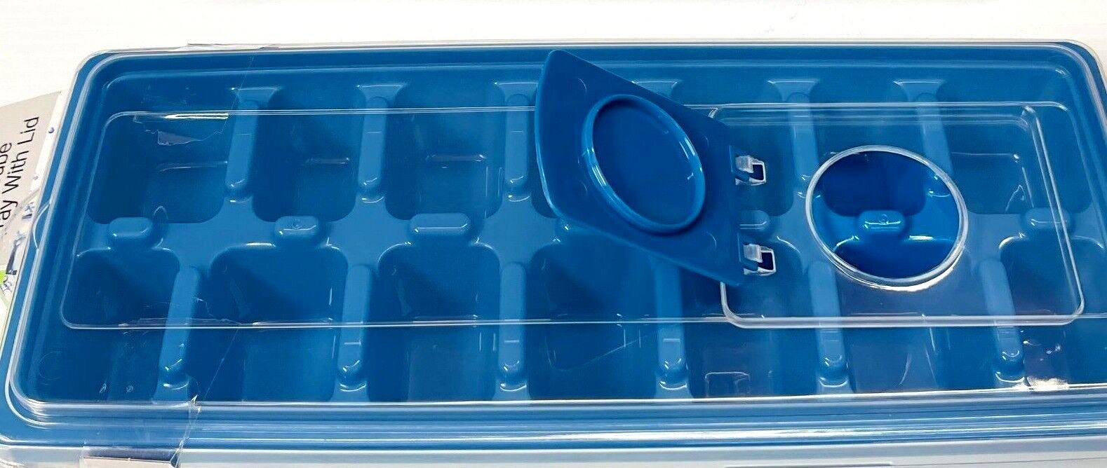 2X 14 Ice Cube Tray with Lid/Cover, BPA Free, Top rack dishwasher safe