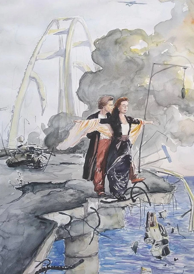 Crimea Bridge.. Done! Ukraine 2022 Ukrposhta EXTRA: MAGNET + POSTCARD + ENVELOPE - Image 4 of 4