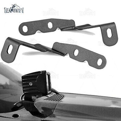 LED Light Pod Hood Ditch Mounting Bracket For 2007-13 Chevy Silverado GMC Sierra