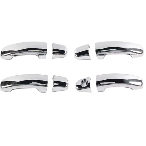 Chrome Door Handle Cover Caps w/1 Driver Keyholes Fit Chevrolet GMC Satur Acadia - Picture 2 of 8