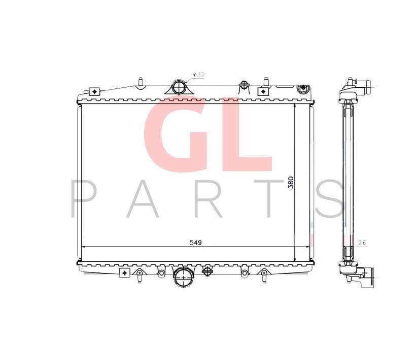 L FOR PEUGEOT 607 1999-2010 Radiator Engine Cooling 133063 New