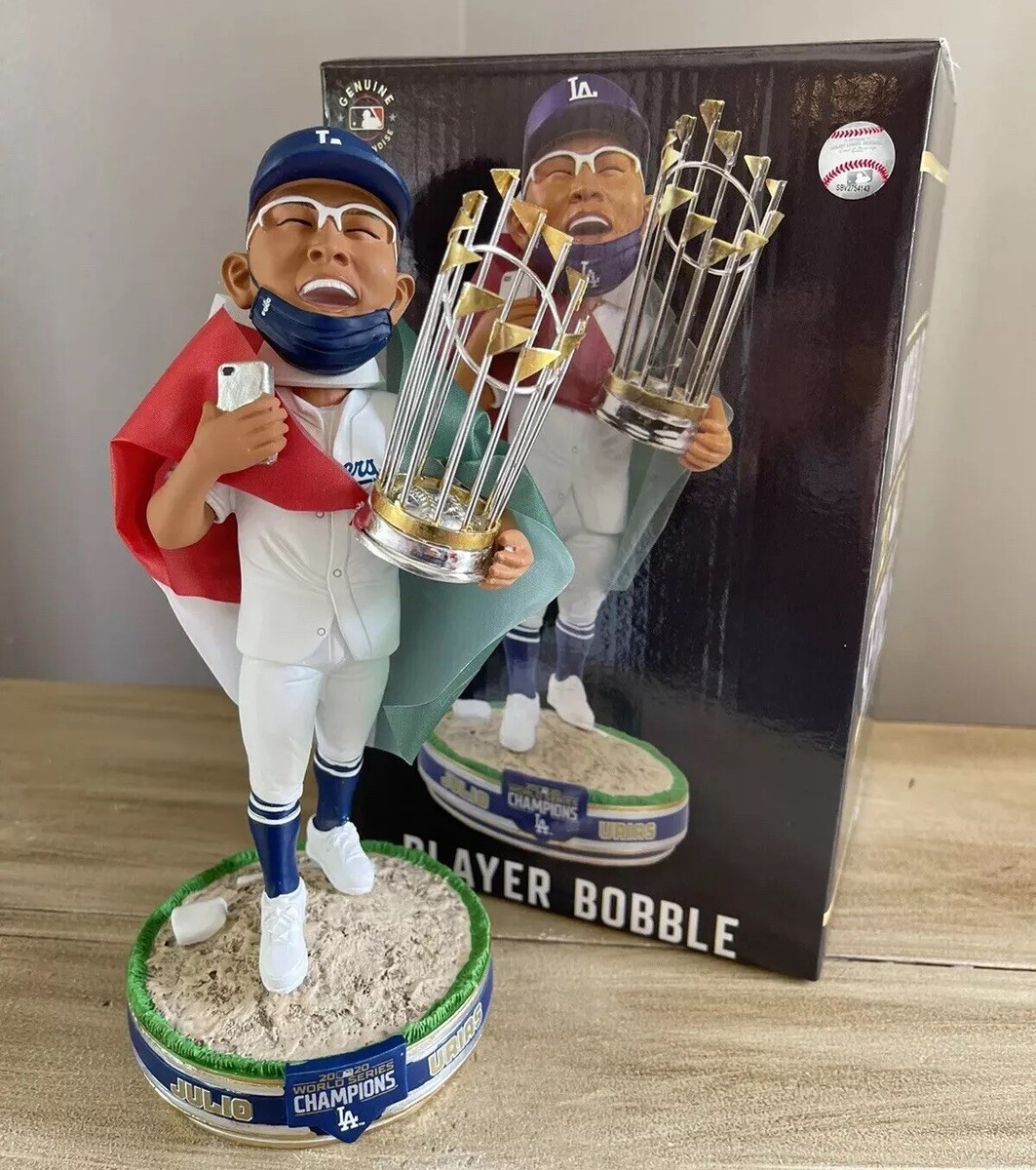 JULIO URIAS Los Angeles Dodgers WORLD SERIES Flag Celebration