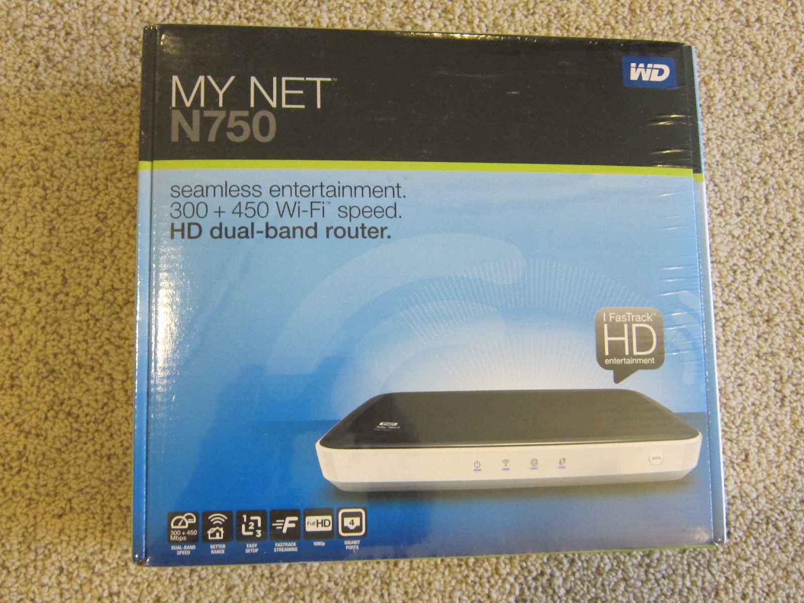 New Sealed WD My Net N750 HD Dual Band Router Wireless WiFi Router ...