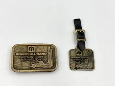 Vintage Ingersoll Rand Equipment Corp NY - NJ Div. Belt Buckle and Keychain 70s