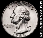 1964 Washington Quarter- Silver- Choice Gem Brilliant Unc Luster #J5398