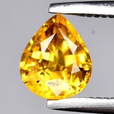 💎 0.69ct 5.8x4.8mm Pear Yellow Sapphire - Thailand Gemstone