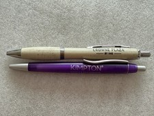 2 x Kimpton & Crown Plaza IHG Hotel Ball Pen. Rare. Collectible!